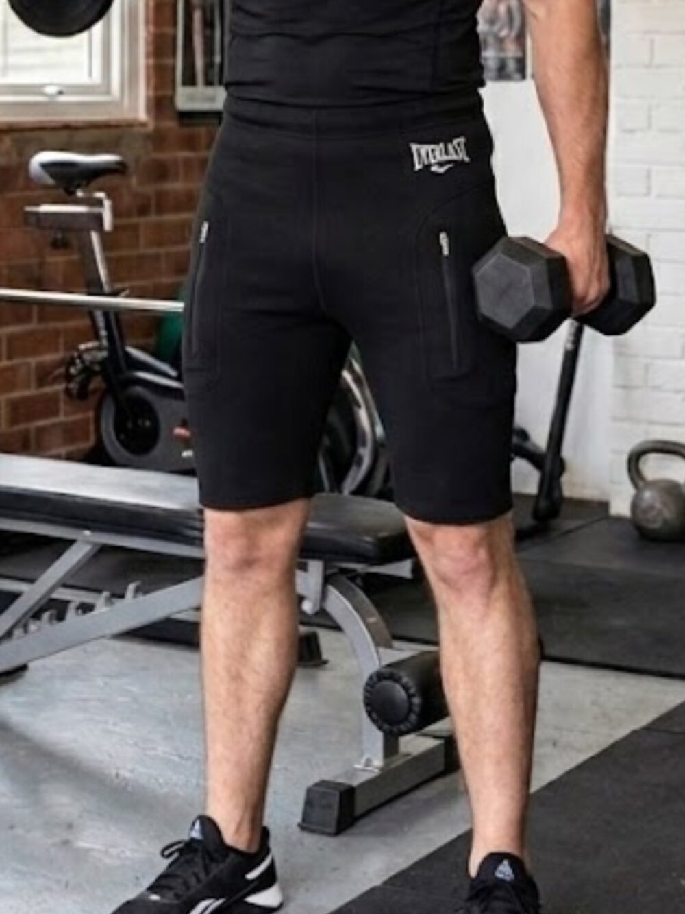 Everlast FIT Men's Black Athletic Sauna Training Shorts - Sz Med